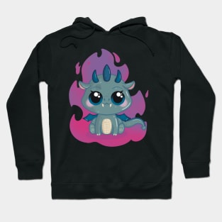 Cute Little Baby Dragon with Pinkish Flames Hoodie